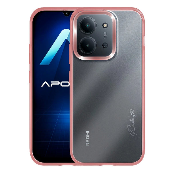 Capa Xiaomi Redmi 15C Transparente Acrílica - Rosa