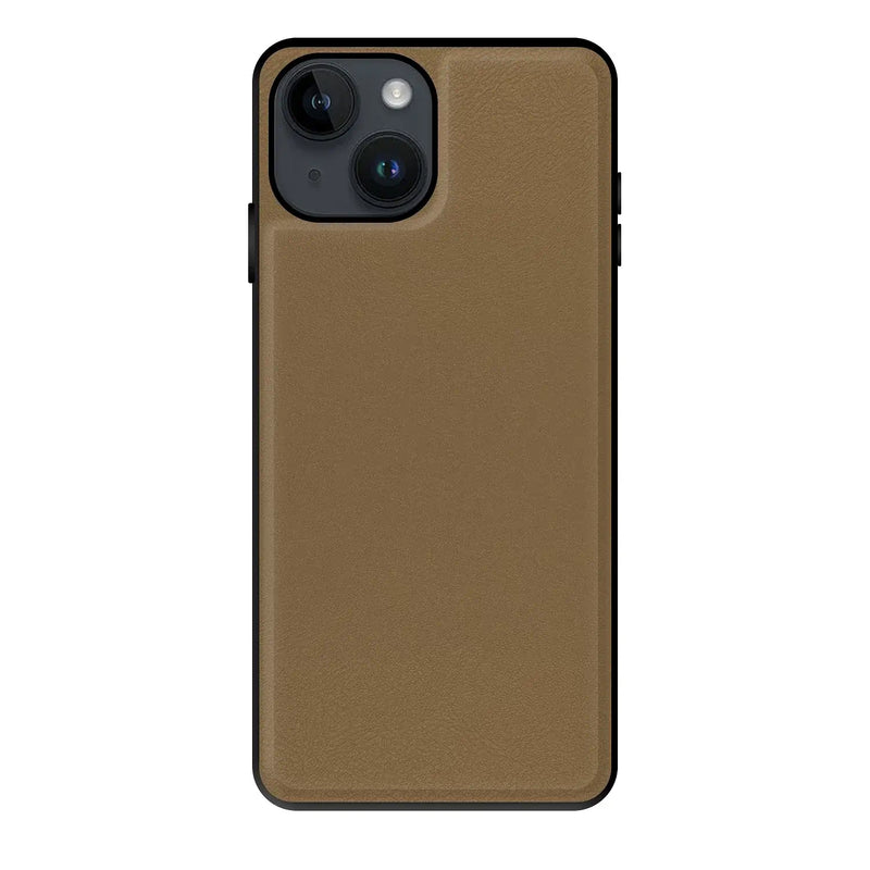 Capa iPhone 15 Pro Efeito Pele Magnética - Castanho