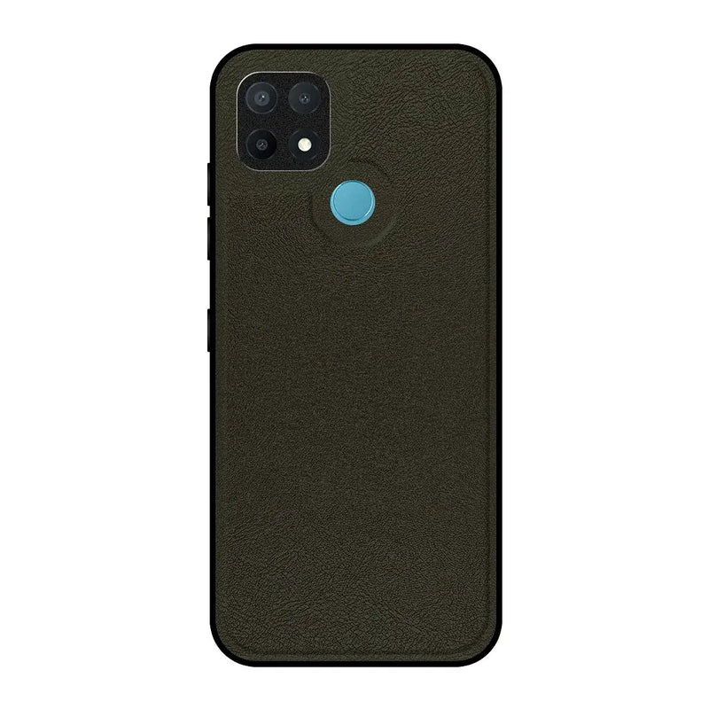 Capa Oppo A15 Efeito Pele Magnética - Verde Escuro