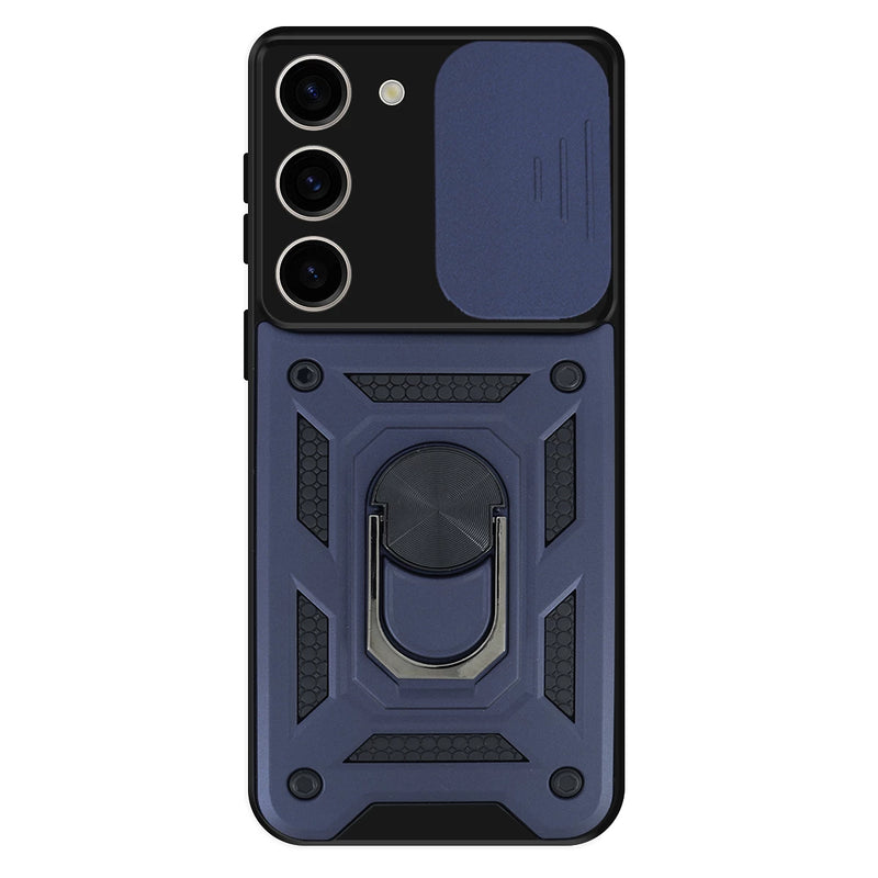 Capa Samsung Galaxy S23 Militar Tampa Deslizante - Azul