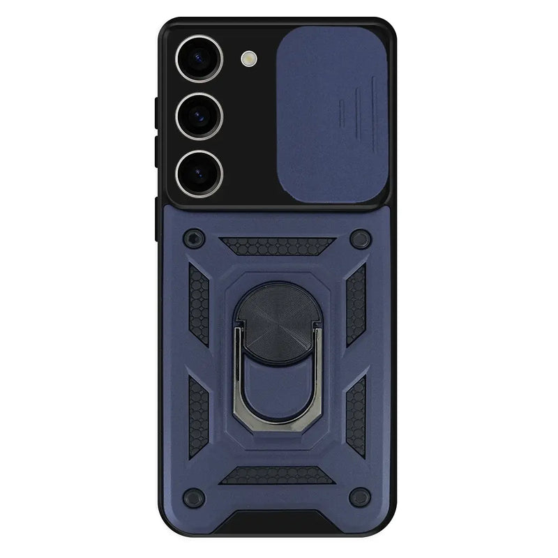 Capa Samsung Galaxy S23 Plus Militar Tampa Deslizante - Azul Escuro