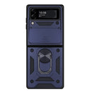 Capa Military com proteção de câmera deslizante e anel 360º para Samsung Galaxy Z Flip 4