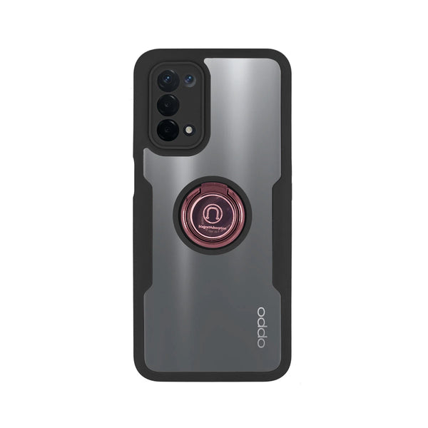 Capa Oppo A74 4G Dupla 360 Antichoque Iman Anel - Preto