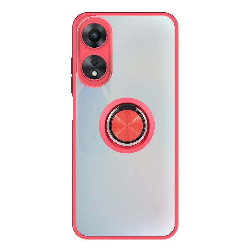 Capa Oppo A58 5G/A78 5G Smoked Iman Anel - Vermelho