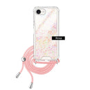 Capa iPhone 16e Purpurina Cordão - Rosa