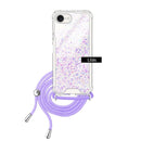 Capa iPhone 16e Purpurina Cordão - Lilás
