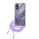 Capa Oppo A17 Purpurina Cordão - Lilás