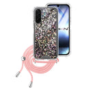 Capa Samsung Galaxy A26 Purpurina Cordão  - Rosa