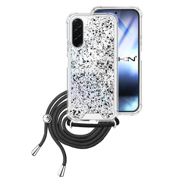 Capa Samsung Galaxy A36 Purpurina Cordão - Preto