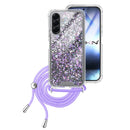 Capa Samsung Galaxy A56 Purpurina Cordão - Lilás