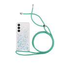 Capa Samsung Galaxy S23 Plus Purpurina Cordão - Azul Turquesa