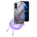 Capa Samsung Galaxy S25 Edge Purpurina Cordão - Lilás