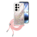 Capa Samsung Galaxy S25 Ultra Purpurina Cordão - Rosa