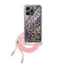 Capa Xiaomi Redmi 12 Purpurina Cordão - Rosa