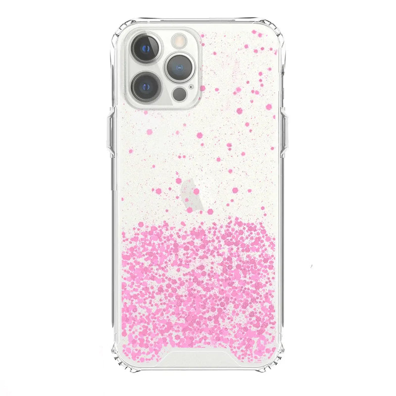 Capa em purpurina para iPhone 15 Pro - Rosa