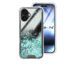 Capa iPhone 17 Purpurina - Azul Turquesa