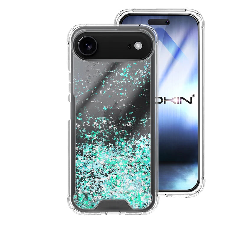 Capa iPhone Air Purpurina - Azul Turquesa