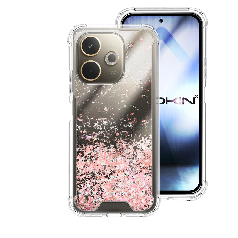 Capa Oppo A5 Pro 4G/5G Purpurina - Rosa
