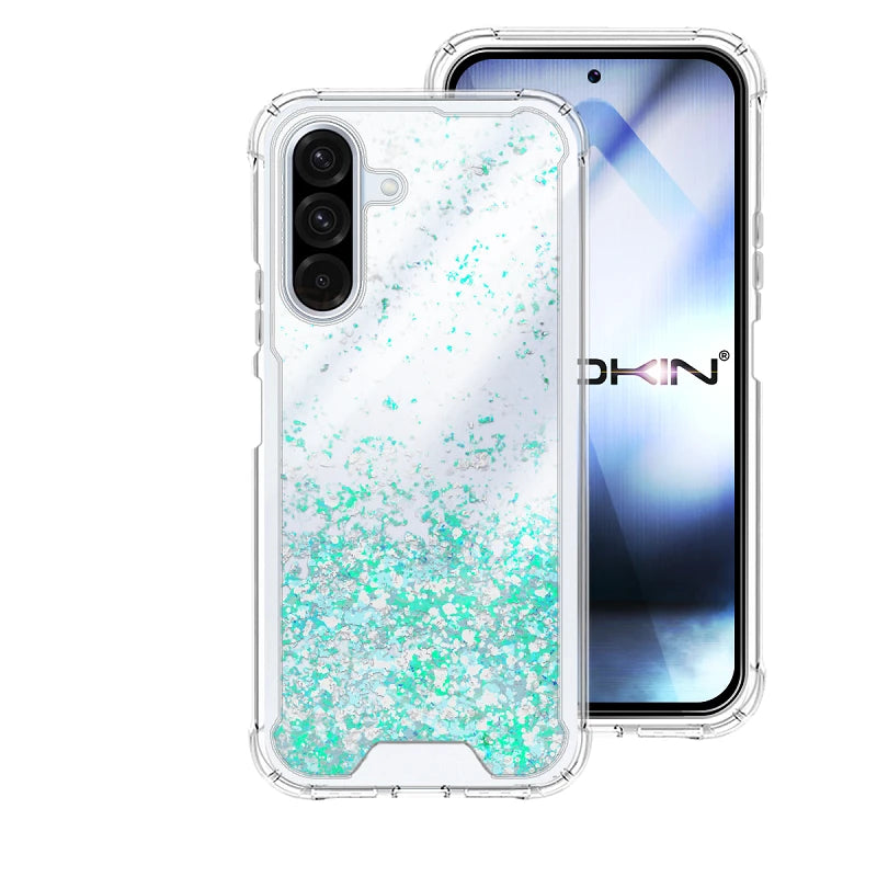Capa Samsung Galaxy A56 Purpurina - Azul Turquesa