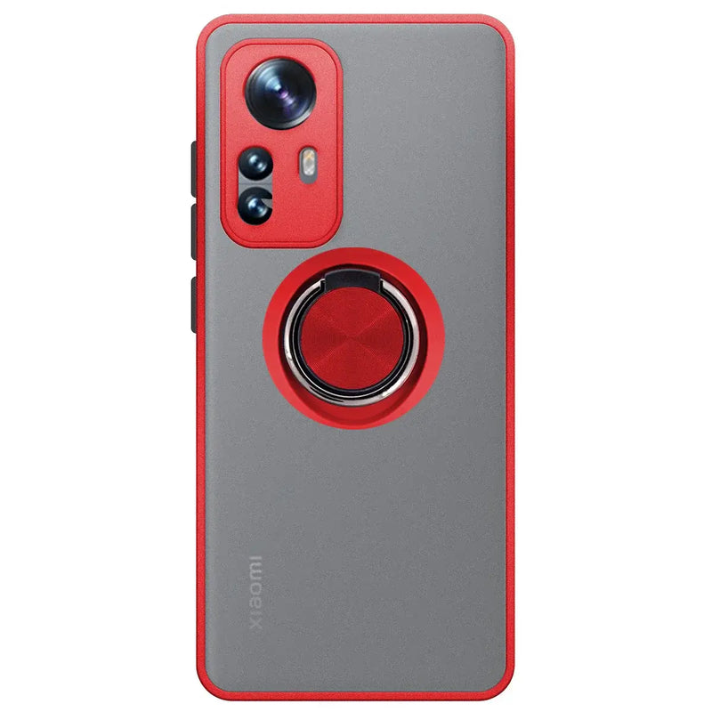 Capa Xiaomi 12 Lite Smoked Anel - Vermelho