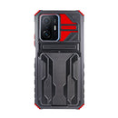 Capa Xiaomi 11T/11T Pro Antichoque Com Ranhura de Cartões e Suporte - Vermelho