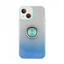 Capa iPhone 14 Plus Brilhante com íman e anel - Azul Turquesa