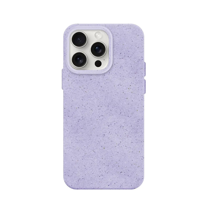 Capa de Silicone Biodegradável para iPhone 15 Pro - Lilás