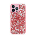 Capa iPhone 14 Plus Silicone Glitter - Vermelho