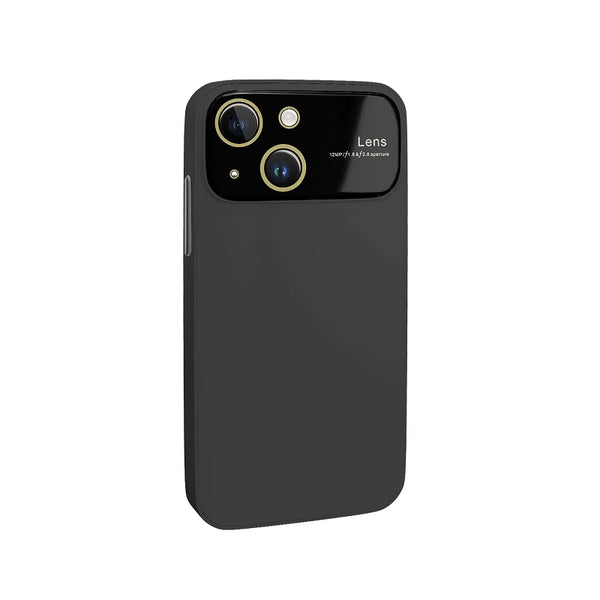 Capa iPhone 15 Silicone com cobertura total de câmera - Preto