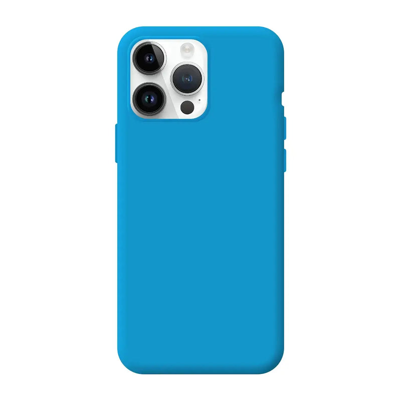 Capa de Silicone Premium para iPhone 15 Pro Max - Azul