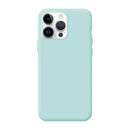 Capa de Silicone Premium para iPhone 15 Pro Max - Azul Turquesa