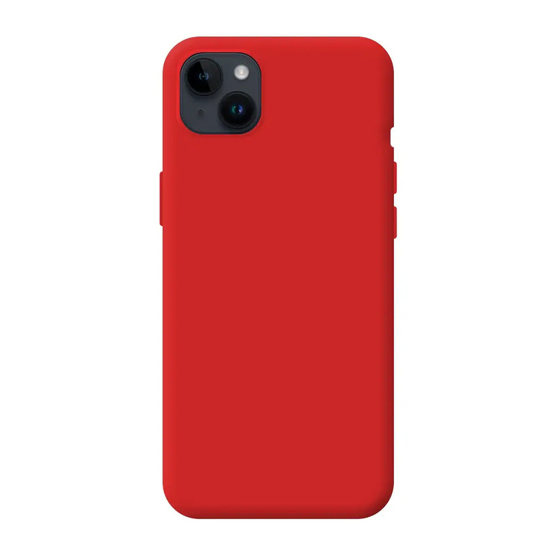 Capa de Silicone Premium para iPhone 15 Plus - Vermelho