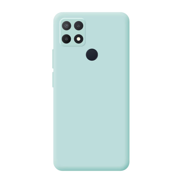 Capa Oppo A15 Silicone Premium - Azul Turquesa