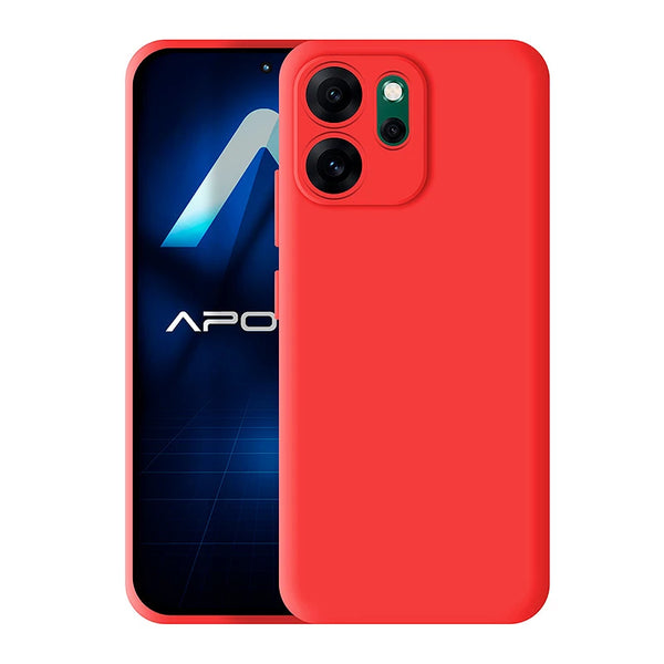 Capa Oppo Reno 14 Silicone Premium - Vermelho