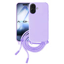 Capa iPhone 17 Silicone Cordão - Lilás