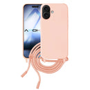 Capa iPhone 17 Silicone Cordão - Rosa