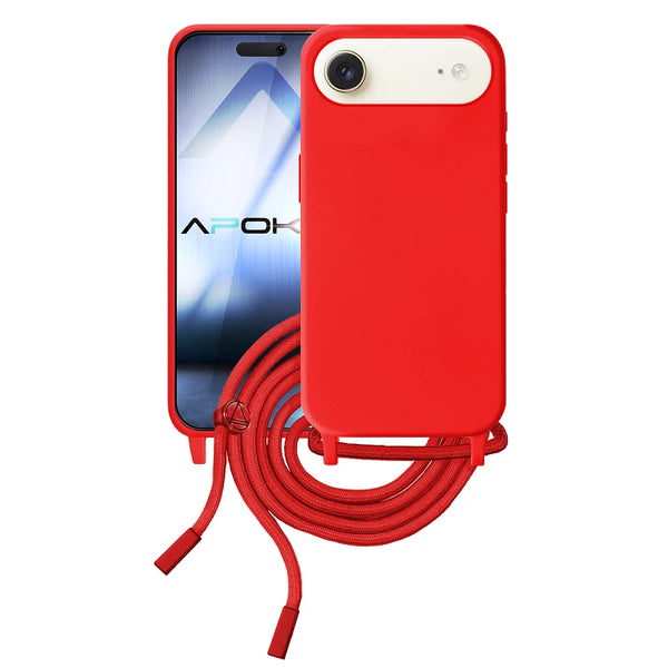 Capa iPhone Air Silicone Cordão - Vermelho