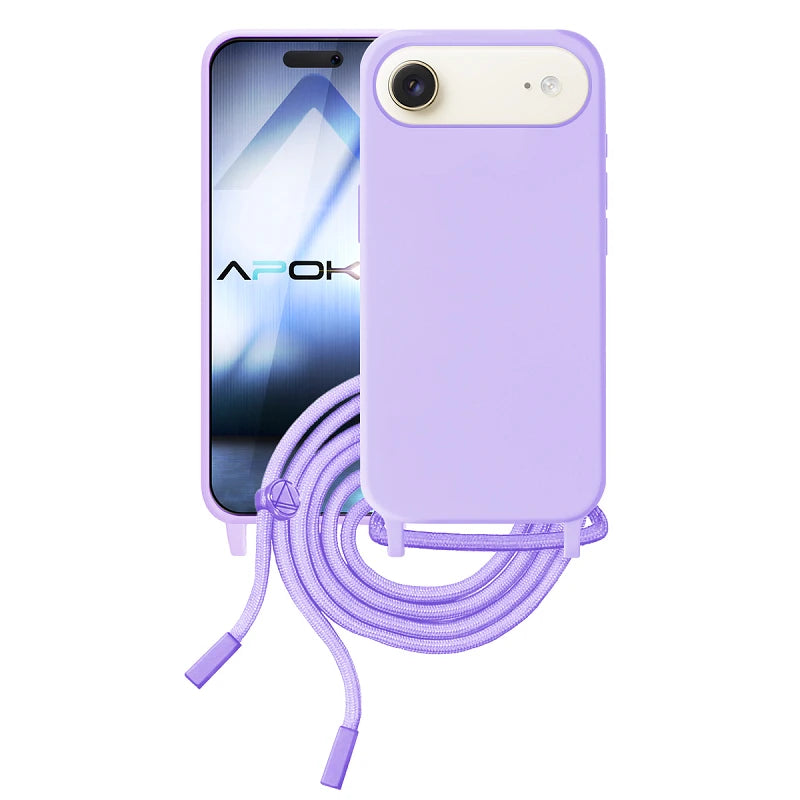 Capa iPhone Air Silicone Cordão - Lilás