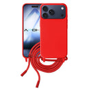 Capa iPhone 17 Pro Silicone Cordão - Vermelho