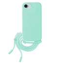 Capa iPhone 16e Silicone Cordão - Azul Turquesa