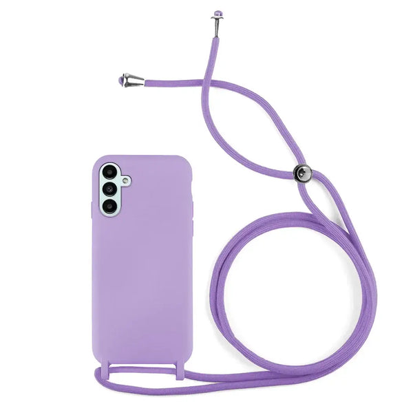 Capa Samsung Galaxy A14 4G/5G Silicone Cordão - Lilás