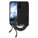 Capa Samsung Galaxy A17 Silicone Cordão - Preto