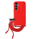 Capa Samsung Galaxy S24 FE Silicone Cordão - Vermelho