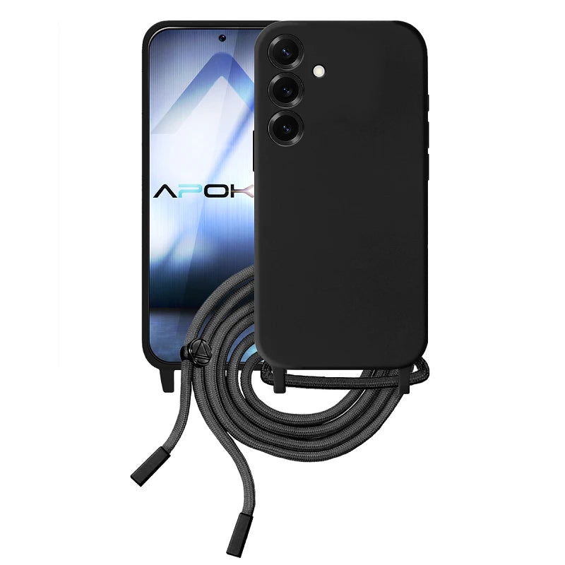 Capa Samsung Galaxy S25 FE Silicone Cordão - Preto