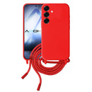 Capa Samsung Galaxy S25 FE Silicone Cordão - Vermelho