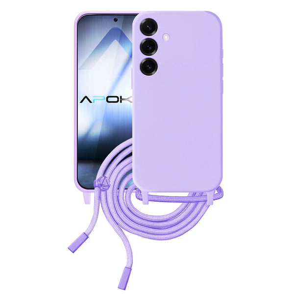 Capa Samsung Galaxy S25 FE Silicone Cordão - Lilás