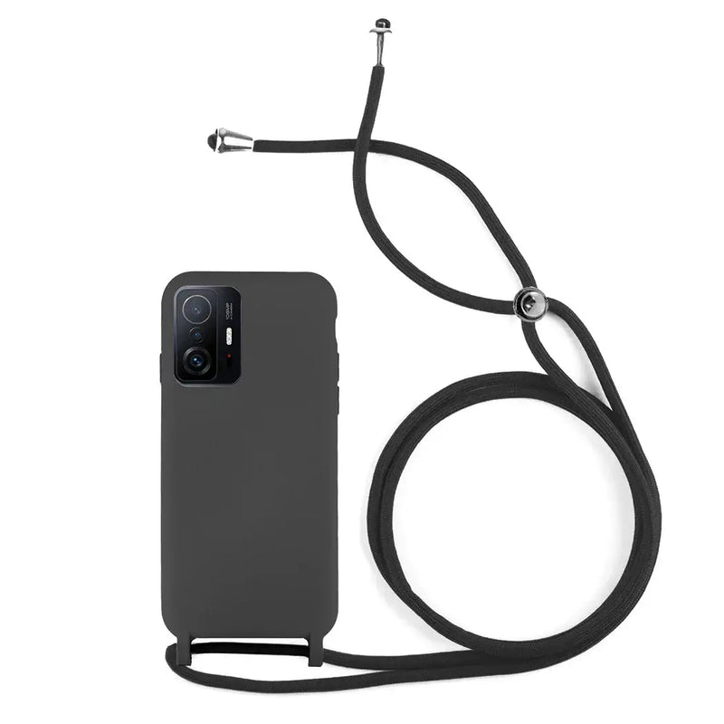 Capa Xiaomi 11T/11T Pro Silicone Cordão - Preto