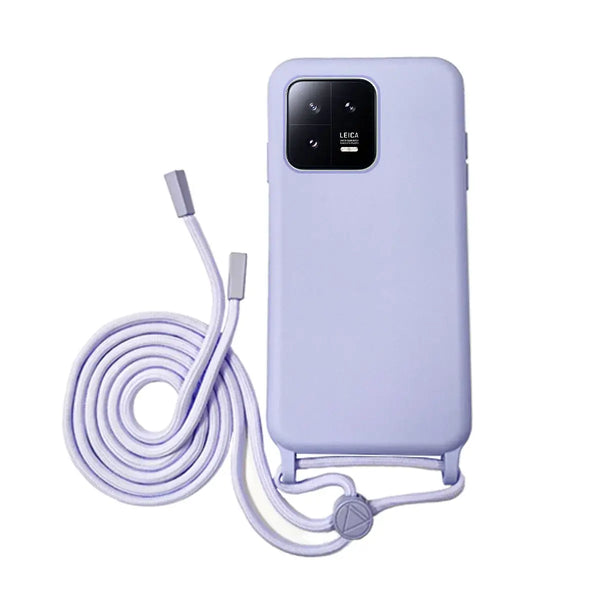 Capa Xiaomi 13 de Silicone com Cordão - Lilás
