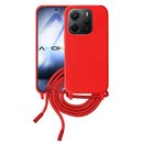 Capa Xiaomi Redmi Note 14 4G Silicone Cordão - Vermelho
