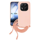 Capa Xiaomi Redmi Note 14 Pro Plus Silicone Cordão - Rosa